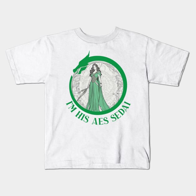 the wheel of time - im his eas sedai Kids T-Shirt by whatyouareisbeautiful